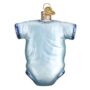 BLUE BABY ONESIE GLASS ORNAMENT – OLD WORLD CHRISTMAS